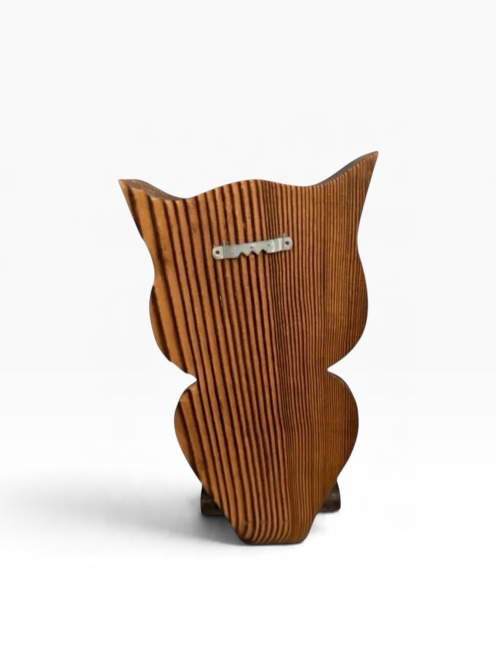 Vintage 1970s Witco Style Carved Wood Owl Wall Plaque 12” MCM Big Eyes Kitsch - Picture 2 of 2